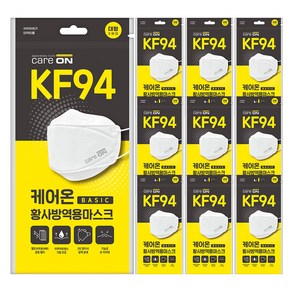 케어온 베이직 황사마스크 대형 KF94, 3개입, 10개, 흰색