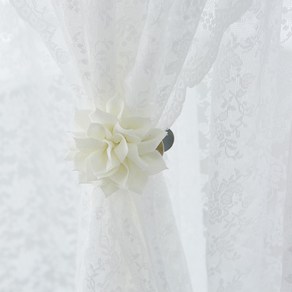마마즈홈 케이라 장미 플라워 커튼집게 10cm, 화이트, 1개