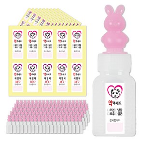 펜더 방수 스티커 + 토끼 약병 12ml 세트, 100개