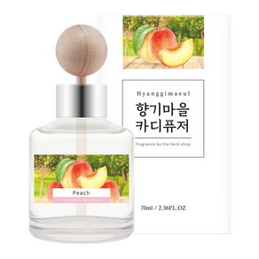 향기마을 카 디퓨저 70ml, 복숭아, 1개