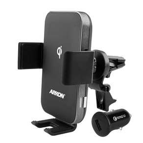 ARKON 무선N오토 FOD 차량용 송풍구 무선충전 휴대폰 거치대 AWC357 + 차량용 시거잭 충전기