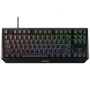 CHERRY MX BOARD 1.0 TKL RGB 텐키리스 기계식 키보드 청축 G80-3814, 블랙