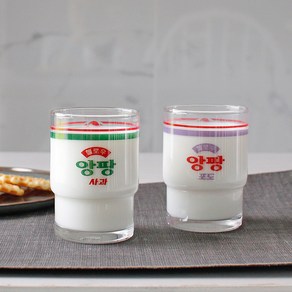 서울우유 밀크홀 1937 뉴 에디션 앙팡 키즈 우유컵 260ml x 2종 세트