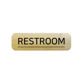 로마크골드유광 인테리어 화장실표지판 네임 S, RESTROOM, 1개