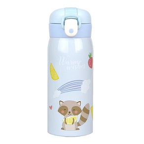 애니멀프렌즈 원터치 보온보냉 텀블러, 블루, 350ml