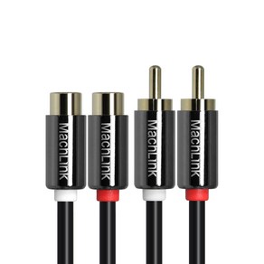 마하링크 2RCA 고급형 M-F 연장 케이블, ML-F2R015 (1.5m), 혼합색상, 1개