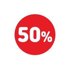 50% 원형 스티커