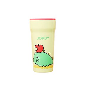 니니즈 애플 죠르디 스텐 텀블러, 핑크 + 레몬, 540ml, 1개