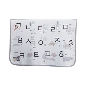 베베데코 차량용 단면 자석 햇빛가리개, 리틀 한글, 1개