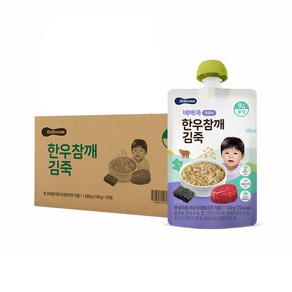 베베쿡 한우 참깨 김죽 실온이유식 후기 100g, 10개, 한우 + 참깨 + 김 혼합맛