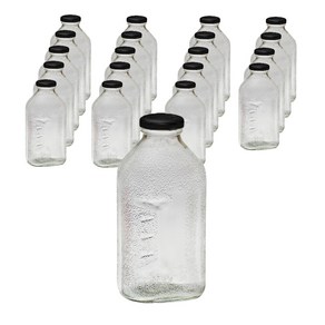 델몬트 쥬스 사각 유리병 블랙, 500ml, 20개