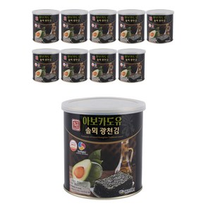 더국민 아보카도유 솔뫼 광천김, 30g, 10개