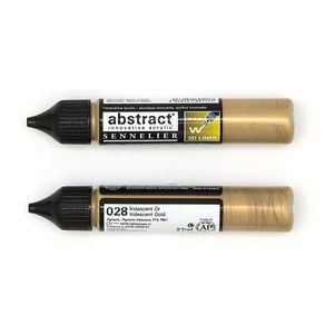 시넬리에 애브스트랙트 아크릭 3D 라이너 물감 028 Iidescent Gold 2p, 27ml, 1색