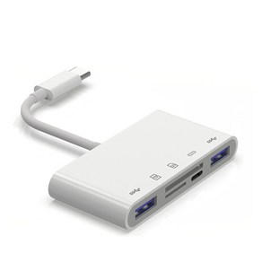 뉴비아 USB 허브 5 in 1 멀티포트 C타입 카드리더 SDC-W5