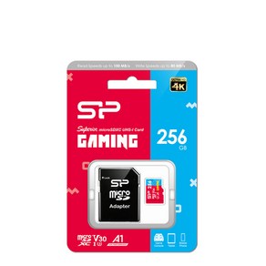 실리콘파워 MicoSD Supeio Gaming C10 A1 V30 메모리카드, 256GB, 1개