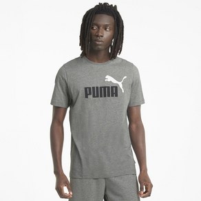 [PUMA]푸마_남성용_에센셜+ 2 COL 로고 티셔츠_ESS+ 2 COL LOGO TEE_그레이