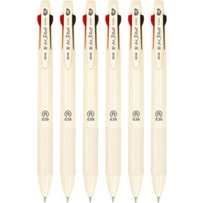 자바펜 N 제트3볼 펜 0.38mm, 옐로우, 6개