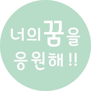 단비나인 시험 합격 응원 스티커 너의 꿈을 응원해, 100개, 연녹색