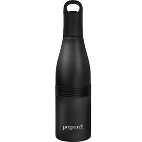 프리파라 아이스 비어 쿨러 텀블러, 블랙, 600ml