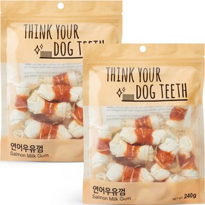 강아지 Think your dog teeth 연어우유껌 소형 240g 15p