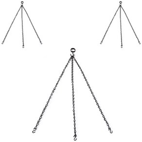 철물바다 체인 3줄 화분걸이 3p, 블랙