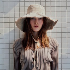 포에지담 LINEN WIDE BUCKET HAT