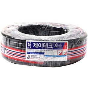 제이테크 흑편사 내압 이끼방지 물호스, 15mm x 100m, 1개