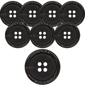 동대문단추왕 코트 정장 뿔06 HB12 단추 13mm, 8개, 블랙