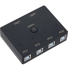 컴스 2:4 USB 2.0 선택기 수동 스위치, DM421, 1개