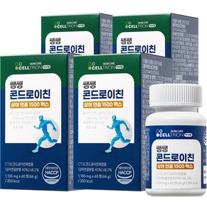 이너랩 쌩쌩 콘드로이친 상어연골 1500 맥스, 60정, 66g, 4개