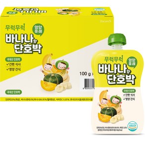 이유케어스 유아용 무럭무럭 과일퓨레 7p, 혼합맛(바나나/단호박), 700g, 1개