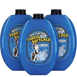 뷰카 초고농축 딥 퍼퓸 섬유유연제 블루스파클 본품, 1.05L, 3개