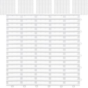 일라오 미끄럼방지 화장실 퍼즐매트 30 x 30 cm, 화이트, 6개
