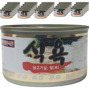 스에꼬 강아지 식욕 간식캔, 닭고기＋쌀 혼합맛 × 24개입, 24개