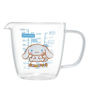 쉐프메이드 산리오 시나모롤 오븐사용 내열유리 계량컵, 1개, 투명, 500ml