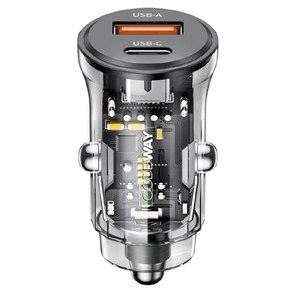 코드웨이 PD QC 30W 듀얼 C타입 미니 차량용 고속 충전기