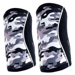 제로투히어로 네오프렌 헬스 팔꿈치보호대 엘보우 슬리브 5mm 2p, Gey camo, 1개