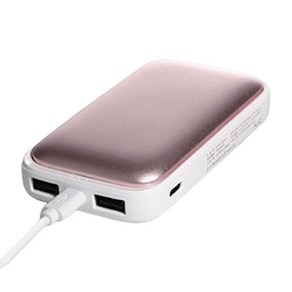 알리오 포켓 스퀘어 손난로 보조배터리 10000mAh, Pocket Squae, 메탈핑크