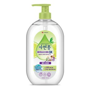 [비건라이프] 자연퐁 베이킹소다 파워 라임향 주방세제, 735ml, 1개