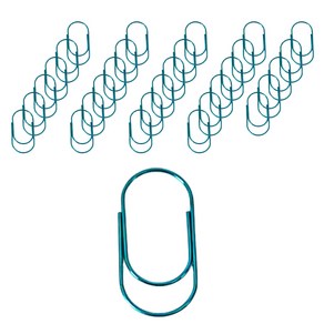 마켓감성 다양한 모양 클립 일반 블루, 50개입, 1개