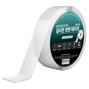 투코비 초강력 메쉬 만능 실리콘 양면테이프 3cm x 5m x 1mm, 투명, 1개