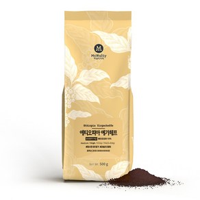 맥널티커피 에티오피아 예가체프 싱글 오리진 분쇄 원두 커피, 500g, 1개