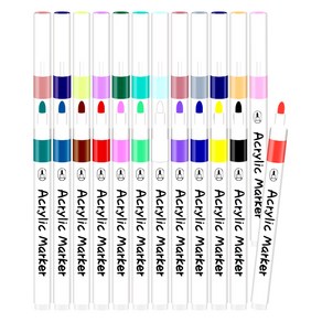 영아트 데코 드로잉 아크릴 마카펜 세트, 24색, 1세트
