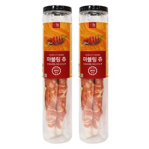 펫어스 강아지 마블링츄 스틱타입 4p, 연어, 260g, 2개