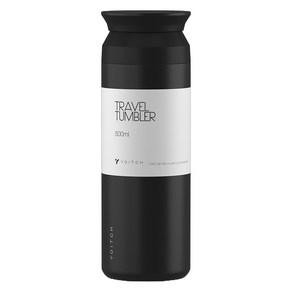 요이치 스테인리스 진공단열 텀블러 레이크, 블랙, 500ml, 1개