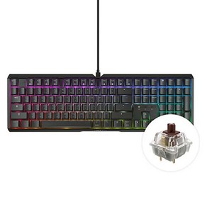 체리키보드 MX 3.1 RGB MX2A 축 게이밍 기계식 키보드, 갈축, 블랙, G80-3890HIAKR-2