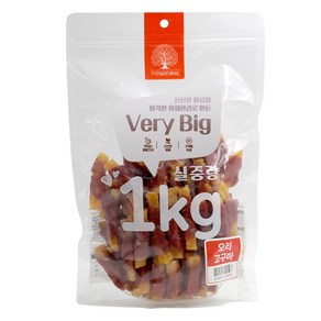 더내추럴 강아지 베리빅 육포, 1kg, 1개, 혼합맛(오리/고구마)