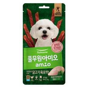 풀무원 강아지 아미오 자연담은 육포 칼슘PLUS, 닭가슴살, 50g, 1개