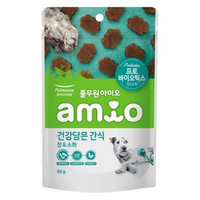 풀무원아미오 강아지 건강담은 간식 영양제, 장건강/유산균, 1개, 80g