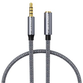 스페이스쉴드 3.5mm 4극 AUX 스테레오 이어폰 연장선 오디오 연장 케이블 0.5m